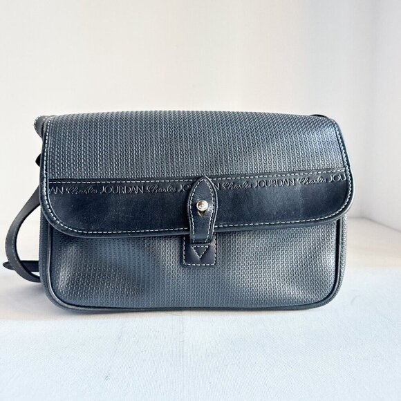 Vintage Charles Jourdan Sportif Textured Rectangular Crossbody Bag - Picture 1 of 10